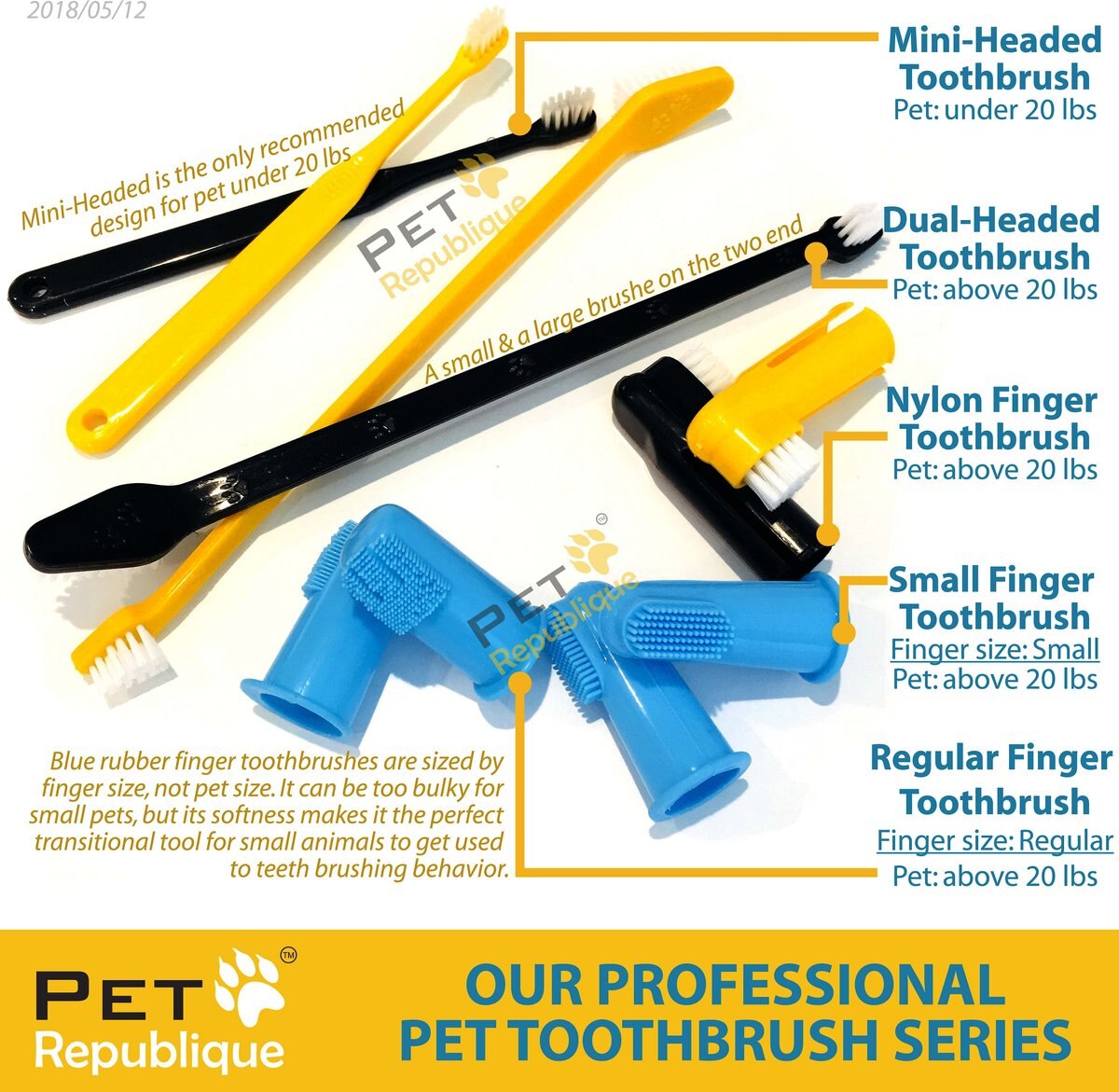 Pet Republique Dog and Cat Small Finger Toothbrush