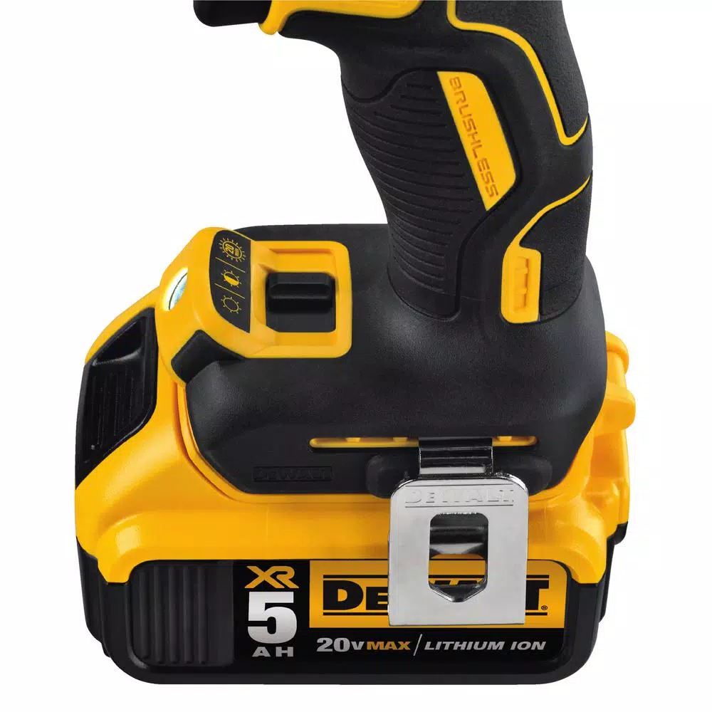 DEWALT 20-Volt MAX XR Cordless Brushless 3-Speed 1/2 in. Hammer Drill， (2) 20-Volt 5.0Ah Batteries and Mech Tool Set (142-Piece) and#8211; XDC Depot