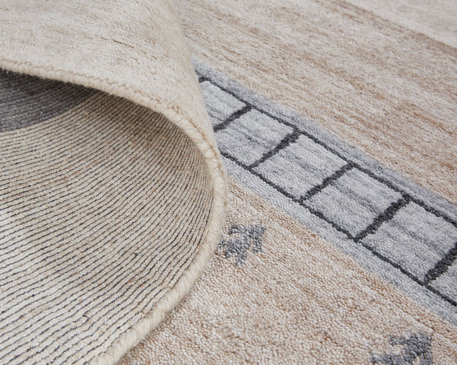 Yurie Beige and Gray Rug by BD Fine