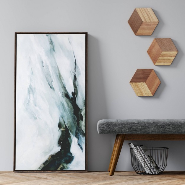 X 24 quot Abstract Mountain Framed Canvas