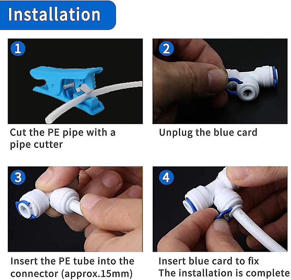 8 Pcs Inline Faucet/shut-off Valve/isolating Valve For 1/4