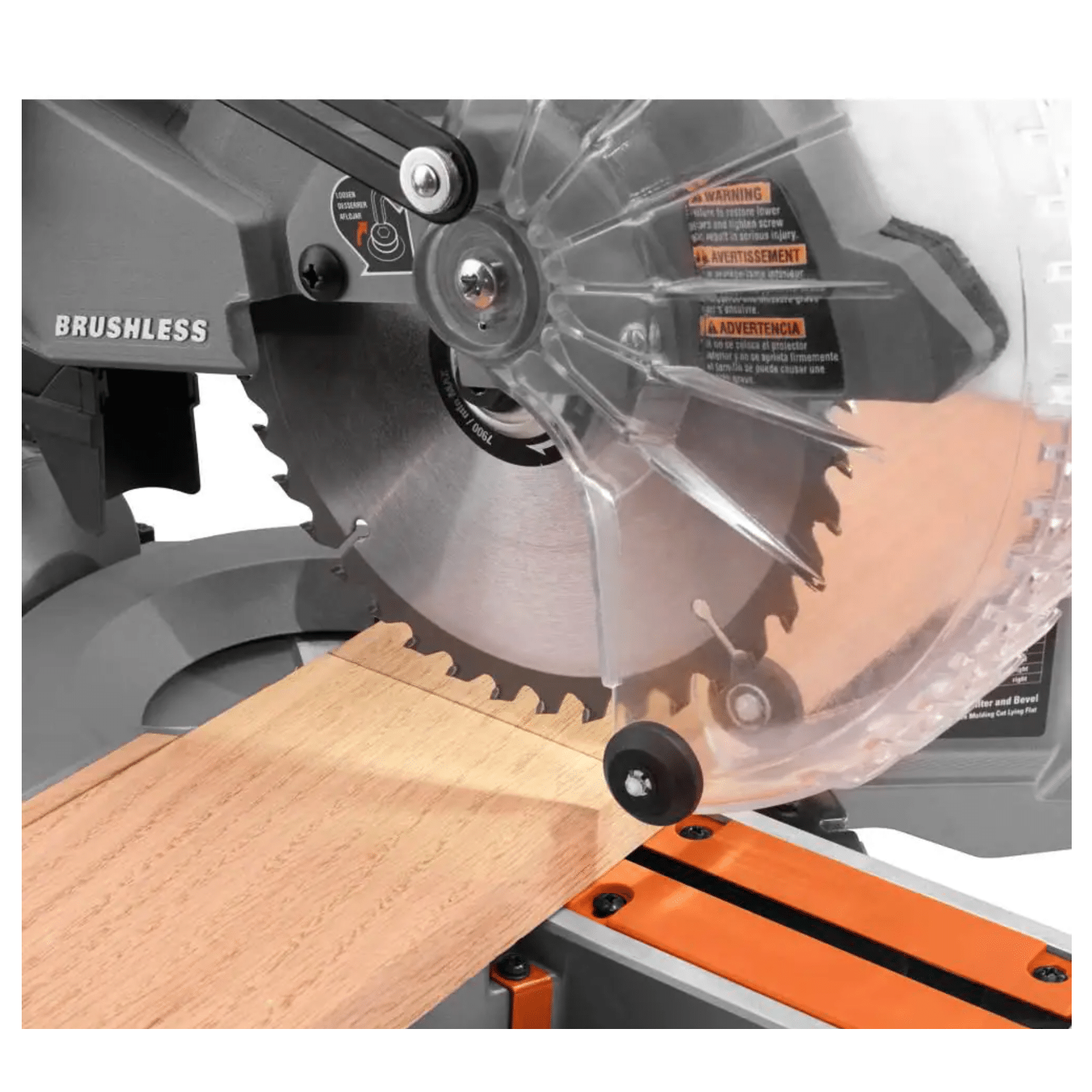 Ridgid 18V Brushless 7-1/4 in. Dual Bevel Sliding Miter Saw， Tool Only (R48607B)