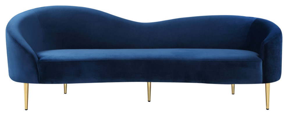 Ritz Camel Velvet Chair   Midcentury   Sofas   by Meridian Furniture  Houzz