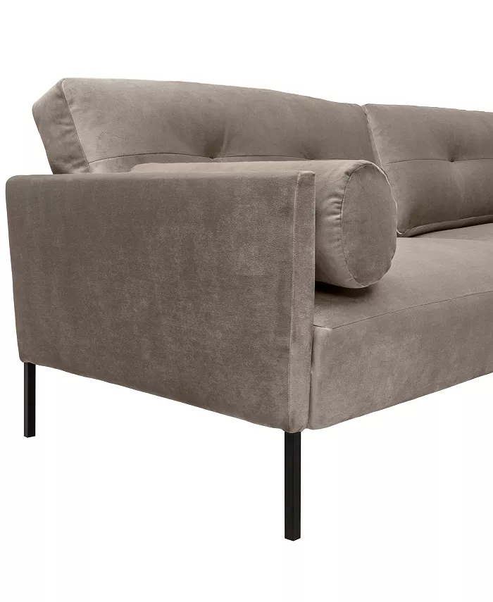 Armen Living Michalina 84 Velvet with Metal Legs Sofa