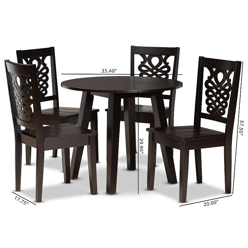 Baxton Studio Mina Dining 5-piece Set