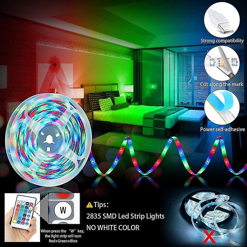 Usb Led Strip Light 2835 Bluetooth 5v Rgb Lamp Ribbon Flexible Lights For Room Decoration Tv Backlight Diode Tape Fita Luces