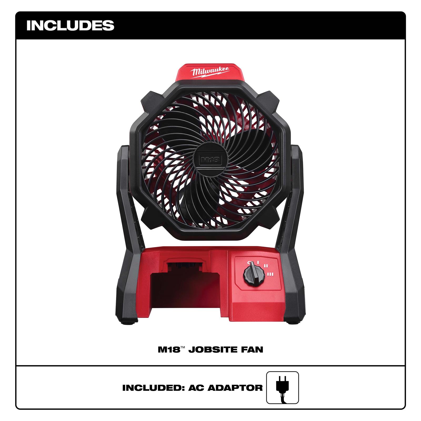 Milwaukee Tool 0886-20 Milwaukee M18 Jobsite Fans