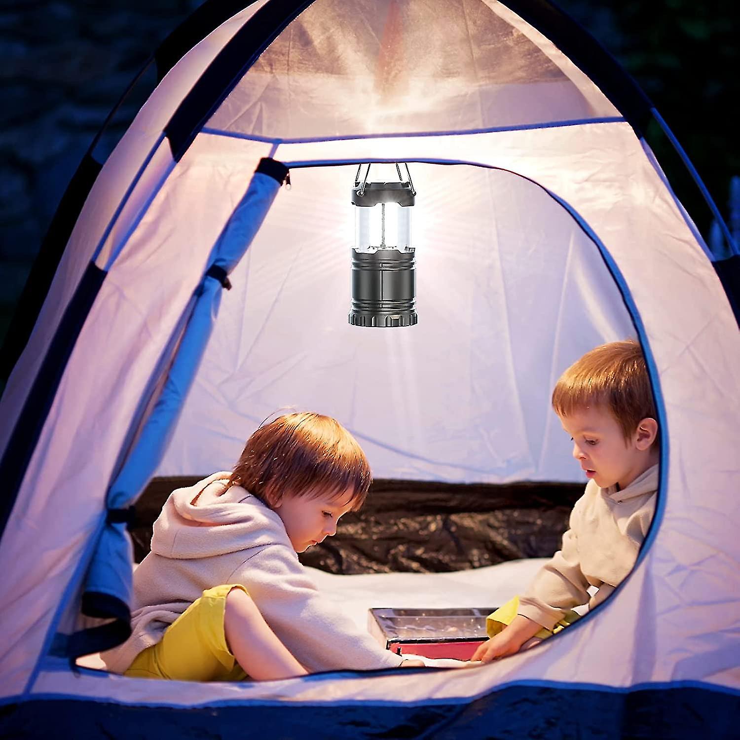 Led Camping Lantern， Collapsible Portable Led Lanterns， Battery Powered Emergency Light， Lightweight Waterproof， For Camping， Hiking， Garden， Outages