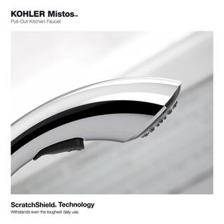 KOHLER Mistos Single Handle Pull Out Sprayer Kitchen Faucet in Polished Chrome R72510-SD-CP