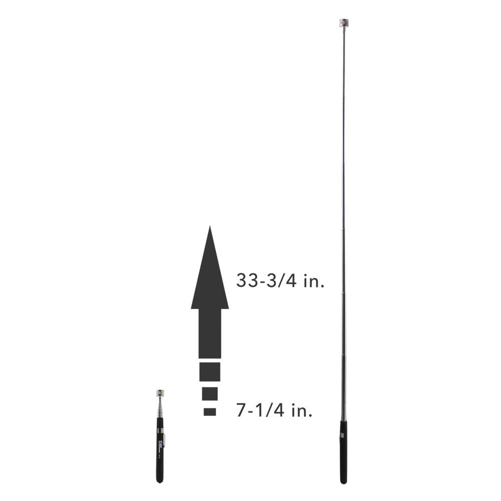 Telescoping Magnetic Pick-Up Tool with POWERCAP®， Lifts 5 lbs