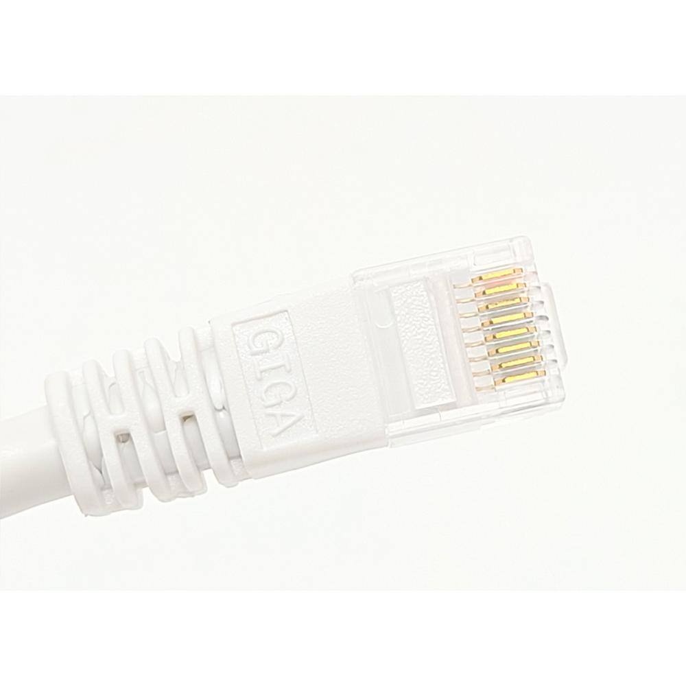 Micro Connectors Inc 100 ft. 24 AWG Cat6 Molded Snaggles RJ45 UTP Networking Patch Cable White E08-100W