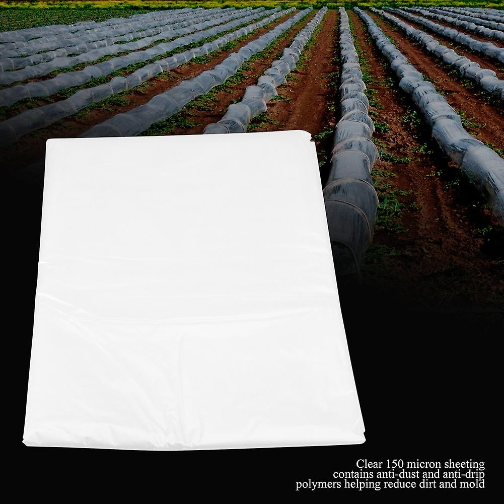 Greenhouse Clear Plastic Polyethylene Sheeting Film Cover Outdoor Garden Plant Protection