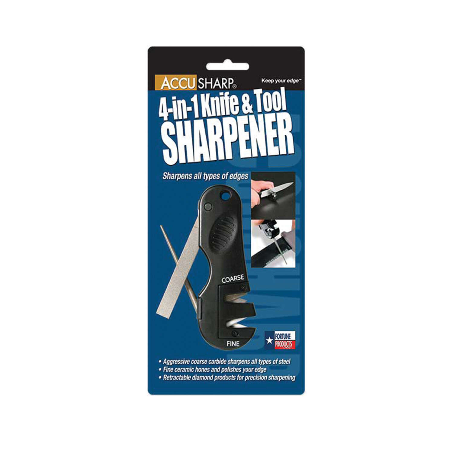 AccuSharp 4-in-1 Matte Tungsten Carbide Multi-Function Sharpening Tool