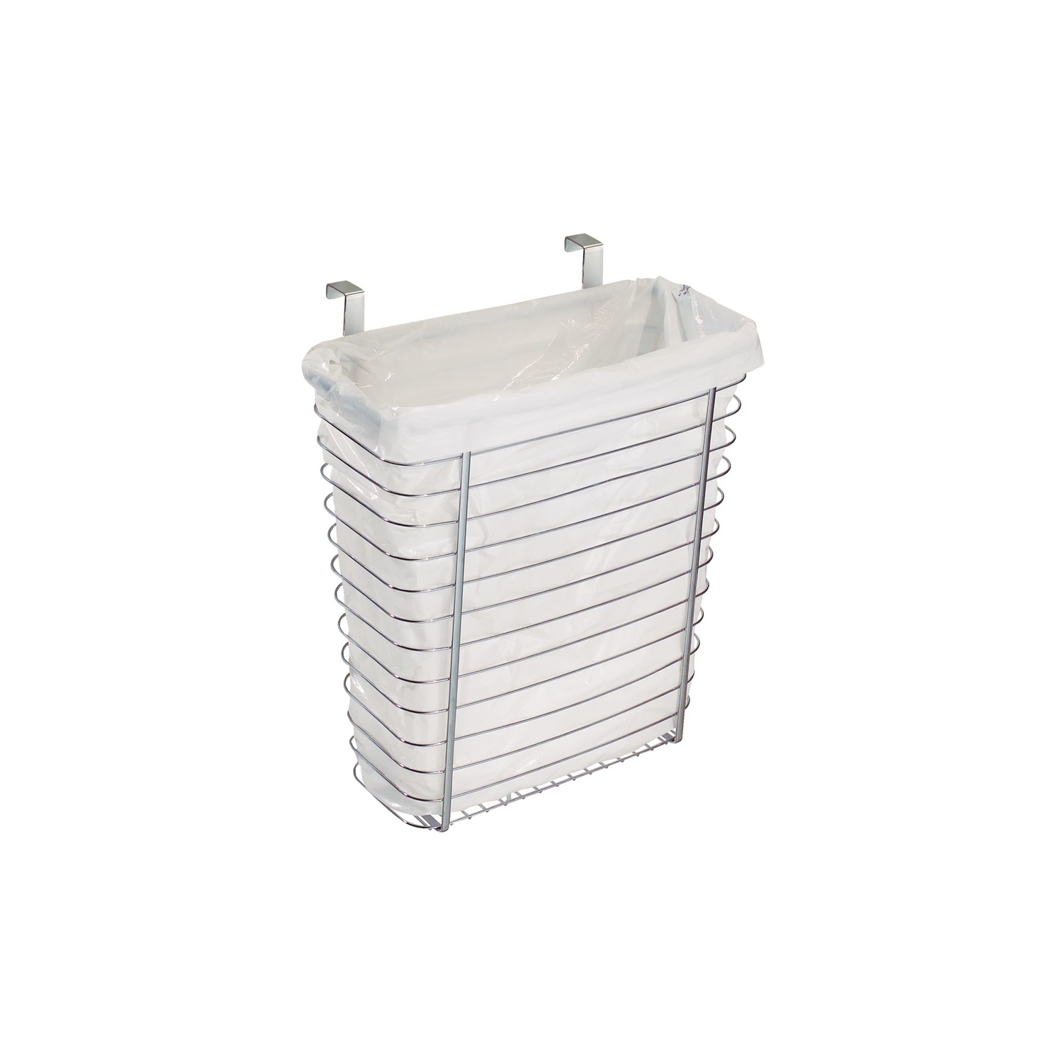 iDesign 3 gal Silver Steel Wastebasket