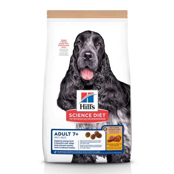 Hill's Science Diet 30 lb Senior 7+ No Corn， Wheat or Soy Dry Dog Food