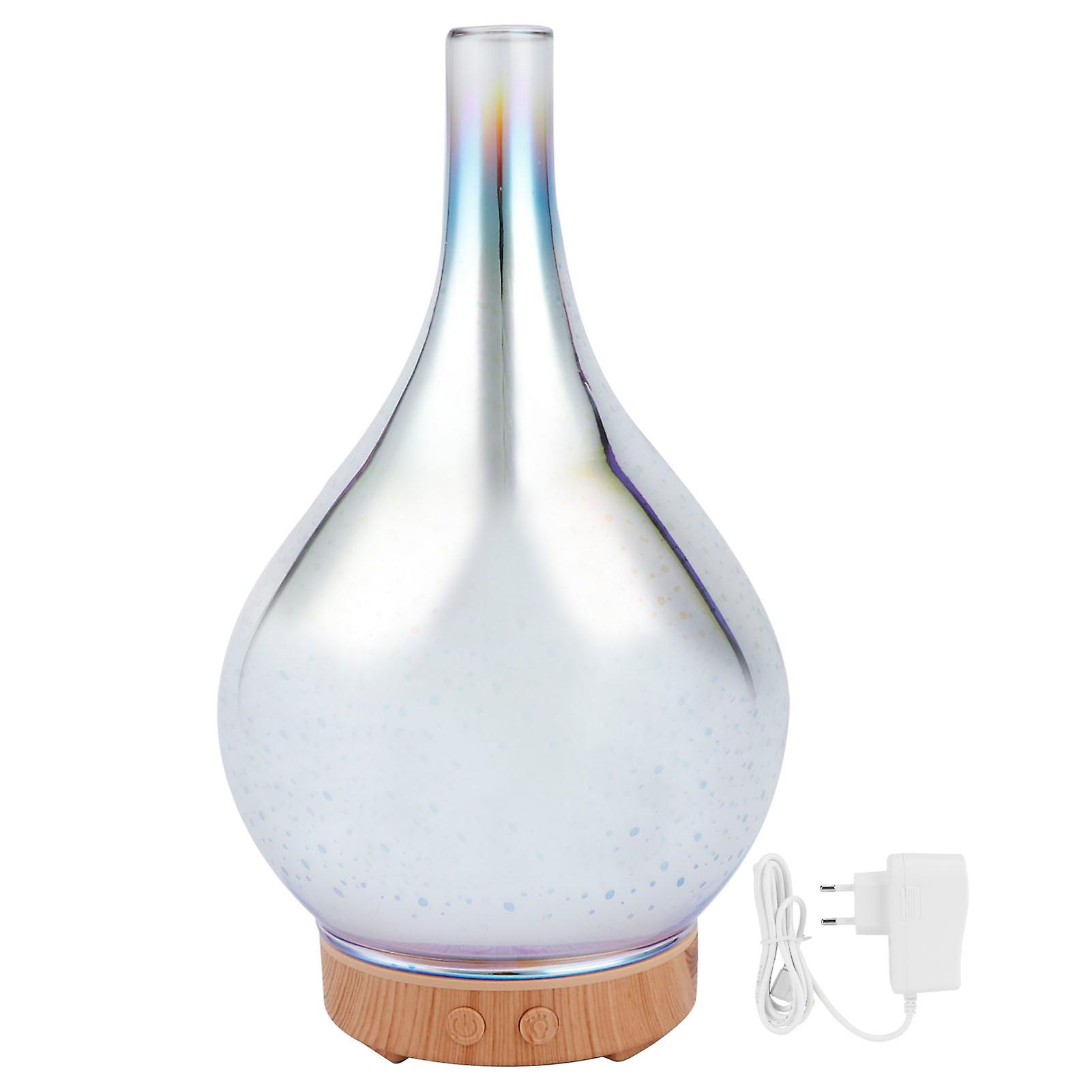 100ml Glass Essential Oil Aroma Diffuser Colorful Light Ultrasonic Humidifier Eu 100-240v