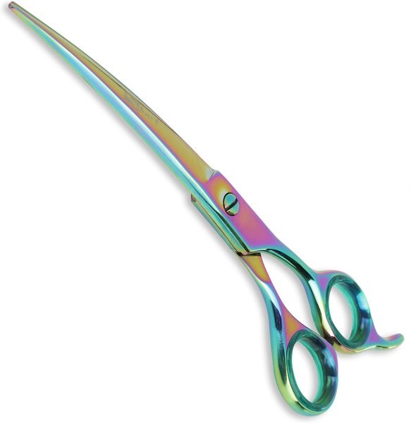 Sharf Gold Touch Rainbow Curved Pet Grooming Shear