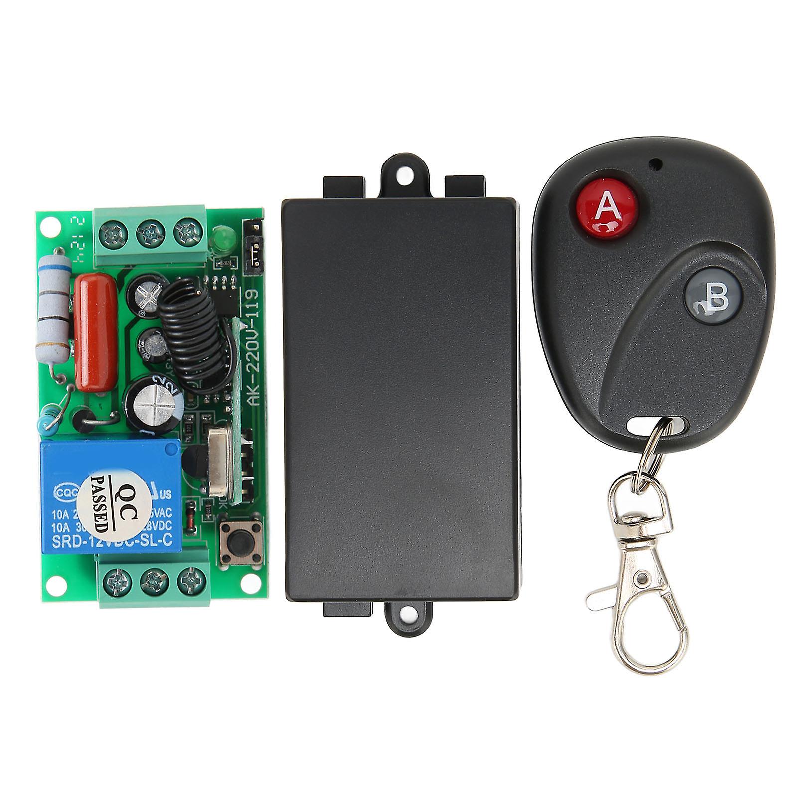 Wireless Remote Switch 433mhz 10a 1ch Rf Remote Control Relay Switch For Roller Lind Door Gate Barriers Ac 220v