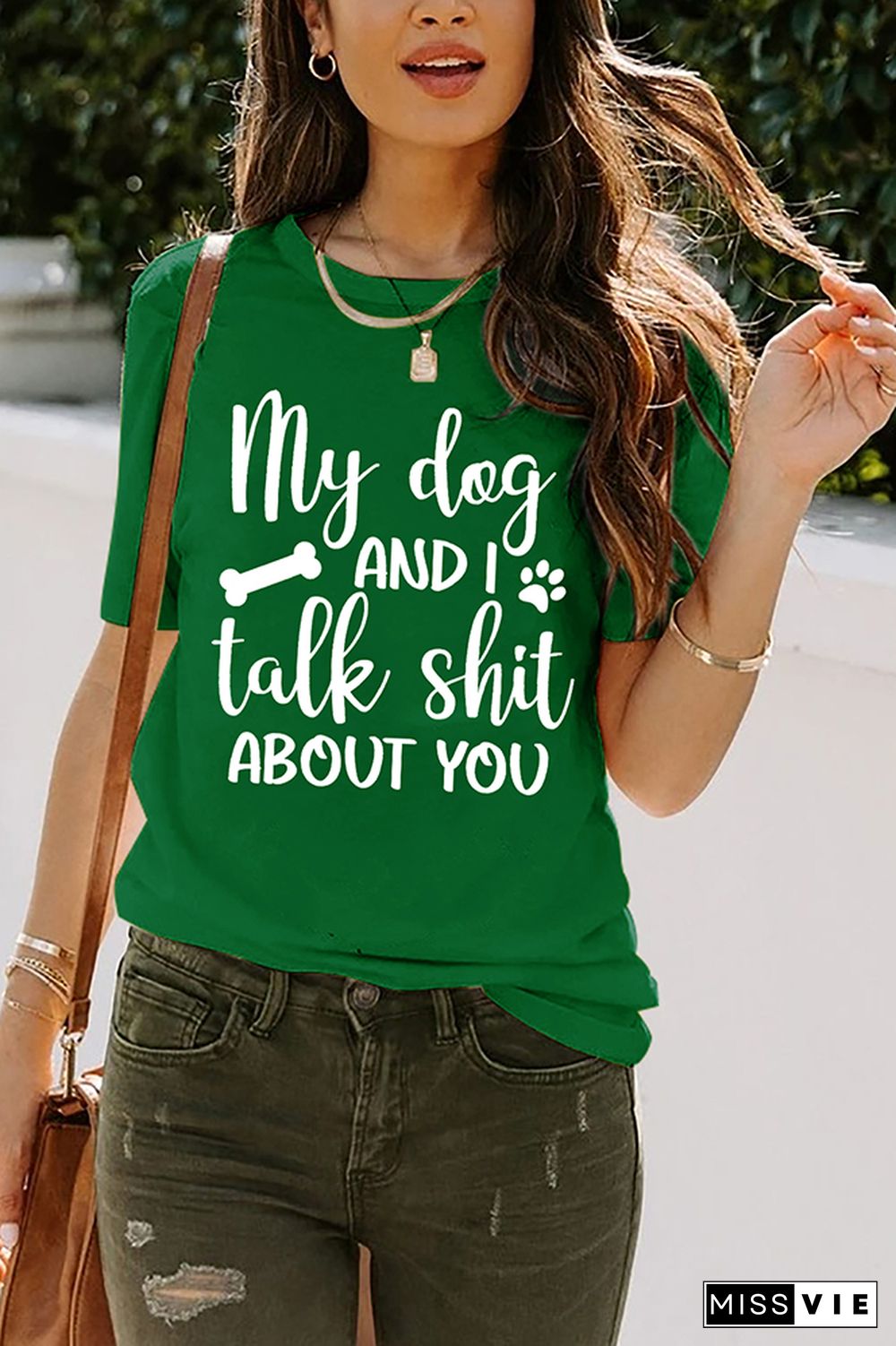 My Dog And I Talk Shit About You Graphic Tee Wholesale