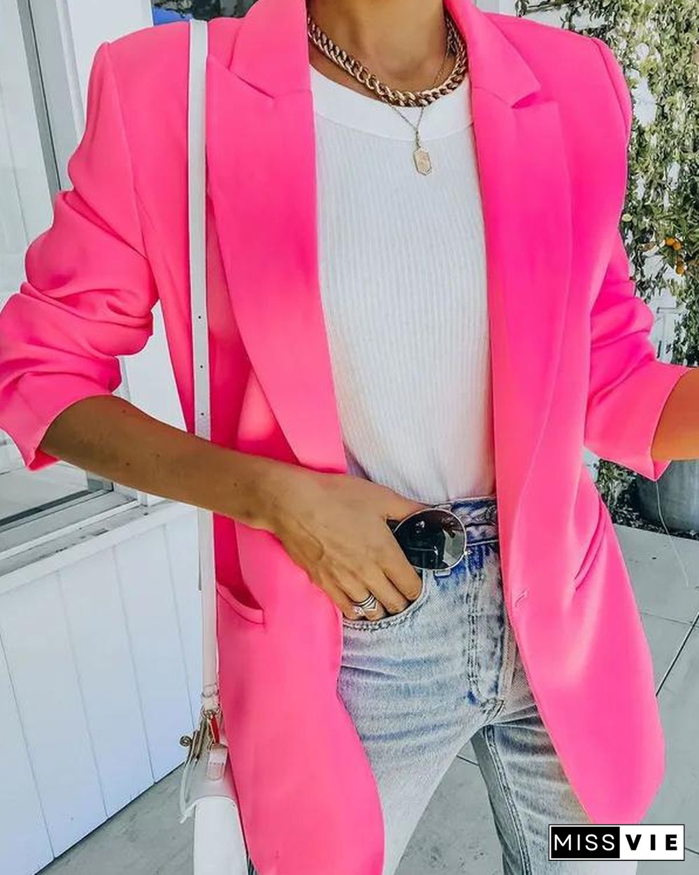 Candy Color Leisure Suit Blazer