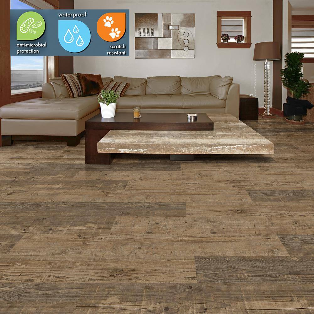 Lifeproof Brookland Oak 22 MIL x 8.7 in. W x 72 in. L Click Lock Waterproof Luxury Vinyl Plank Flooring (26 sqftcase) I22413L