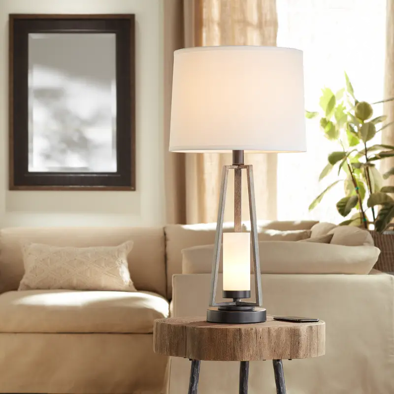 City Ports Gunmetal Table Lamp