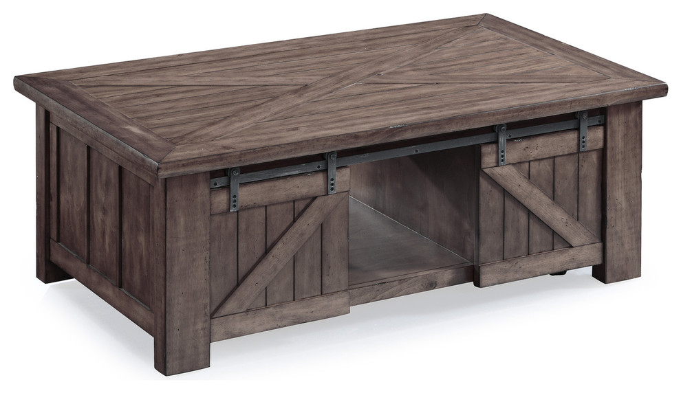 Emma Mason Signature Kamron Rectangular Lift Top Cocktail Table w/casters in Wea   Farmhouse   Coffee Tables   by Emma Mason  Houzz