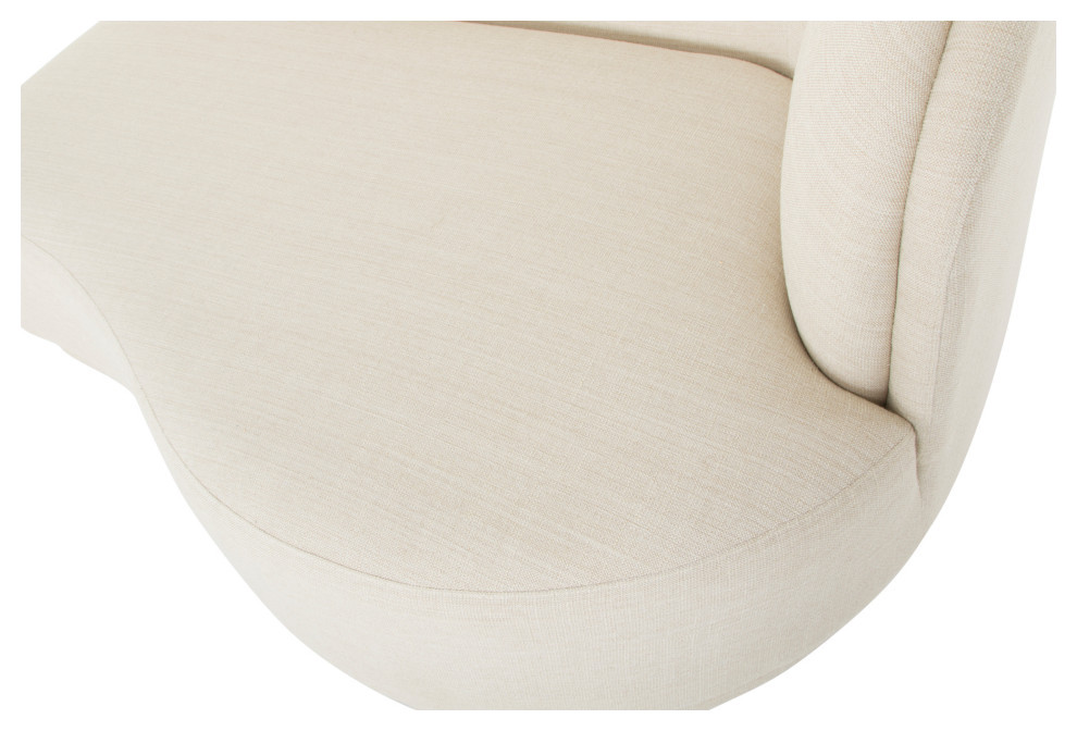 Yoon 2 Seat Chaise Right Sweet Cream   Contemporary   Loveseats   by Moe  x27s Home Collection  Houzz