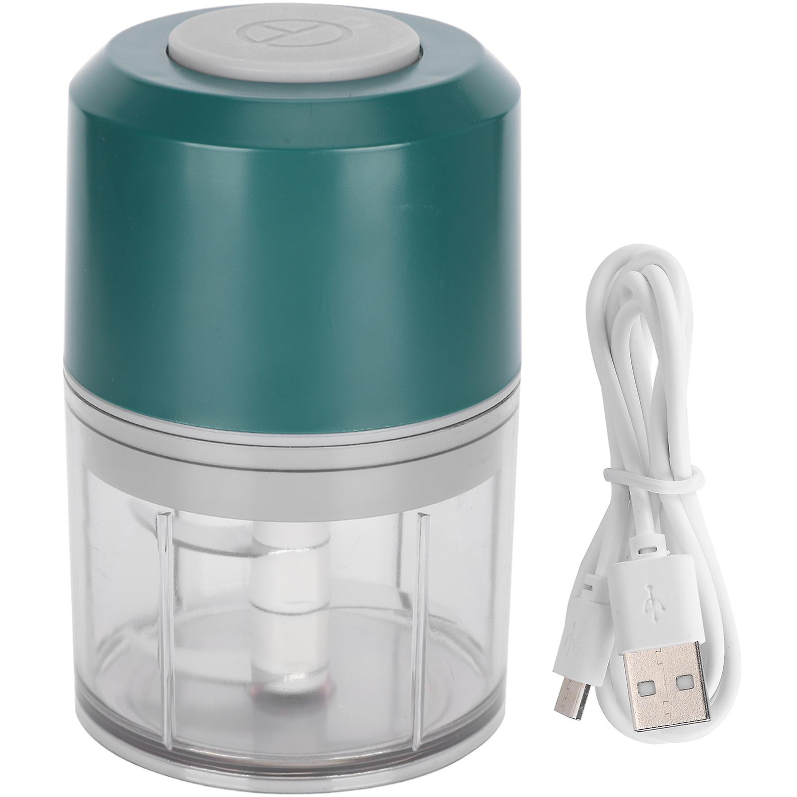 Multifunctional Household Electric Garlic Chopper Meat Baby Food Grinder Masher (green)