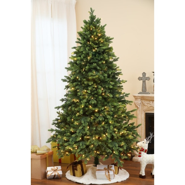 7Ft PreLit LED Artificial Full Fir Green Christmas Tree