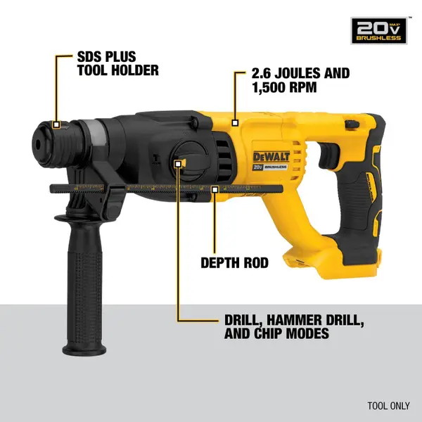 DEWALT 20V MAX 1 XR SDS PLUS D-Handle Rotary Hammer