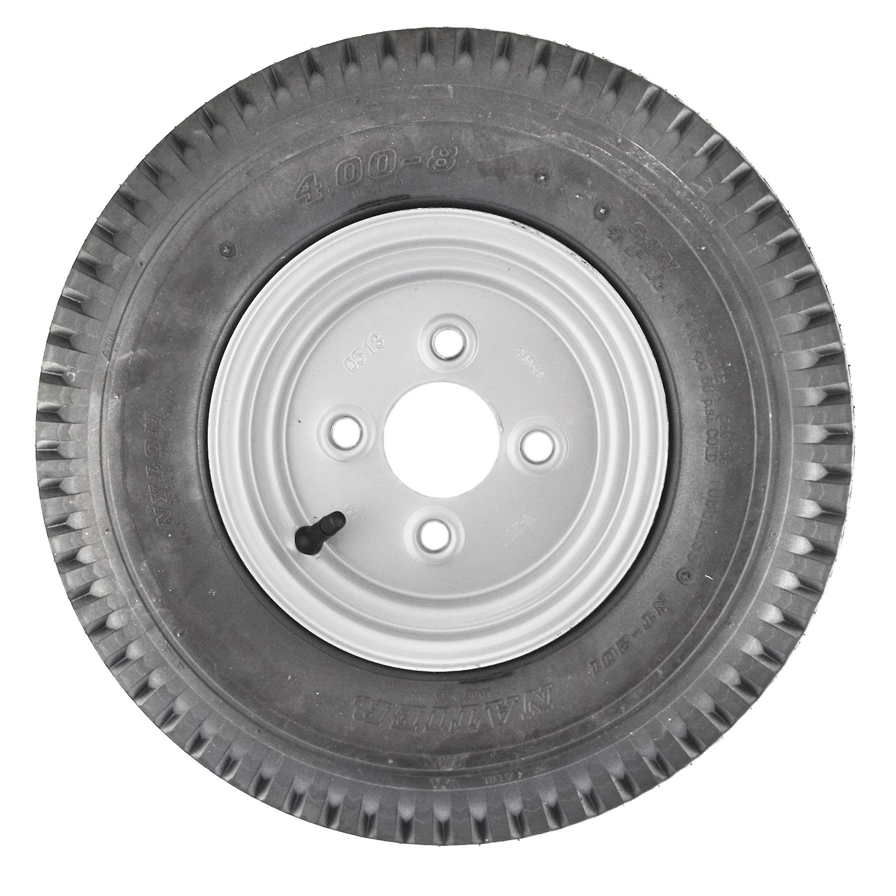 Trailer Wheel Rim and Tyre 4.00-8 4 PLY 100mm Inch PCD TRSP16