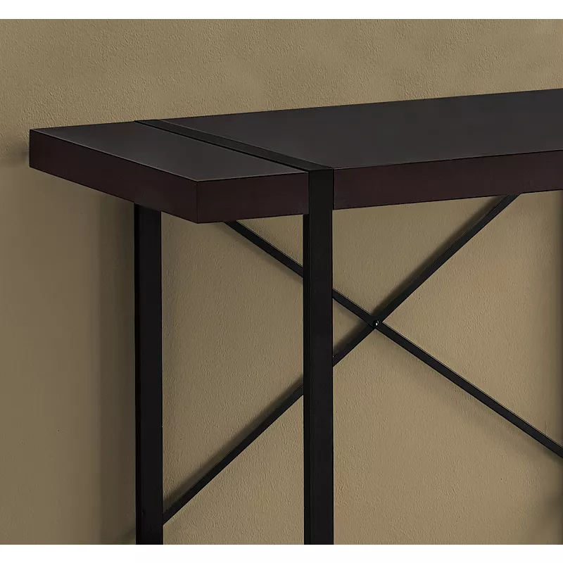 49 Brown and Black Contemporary Rectangular Computer Desk