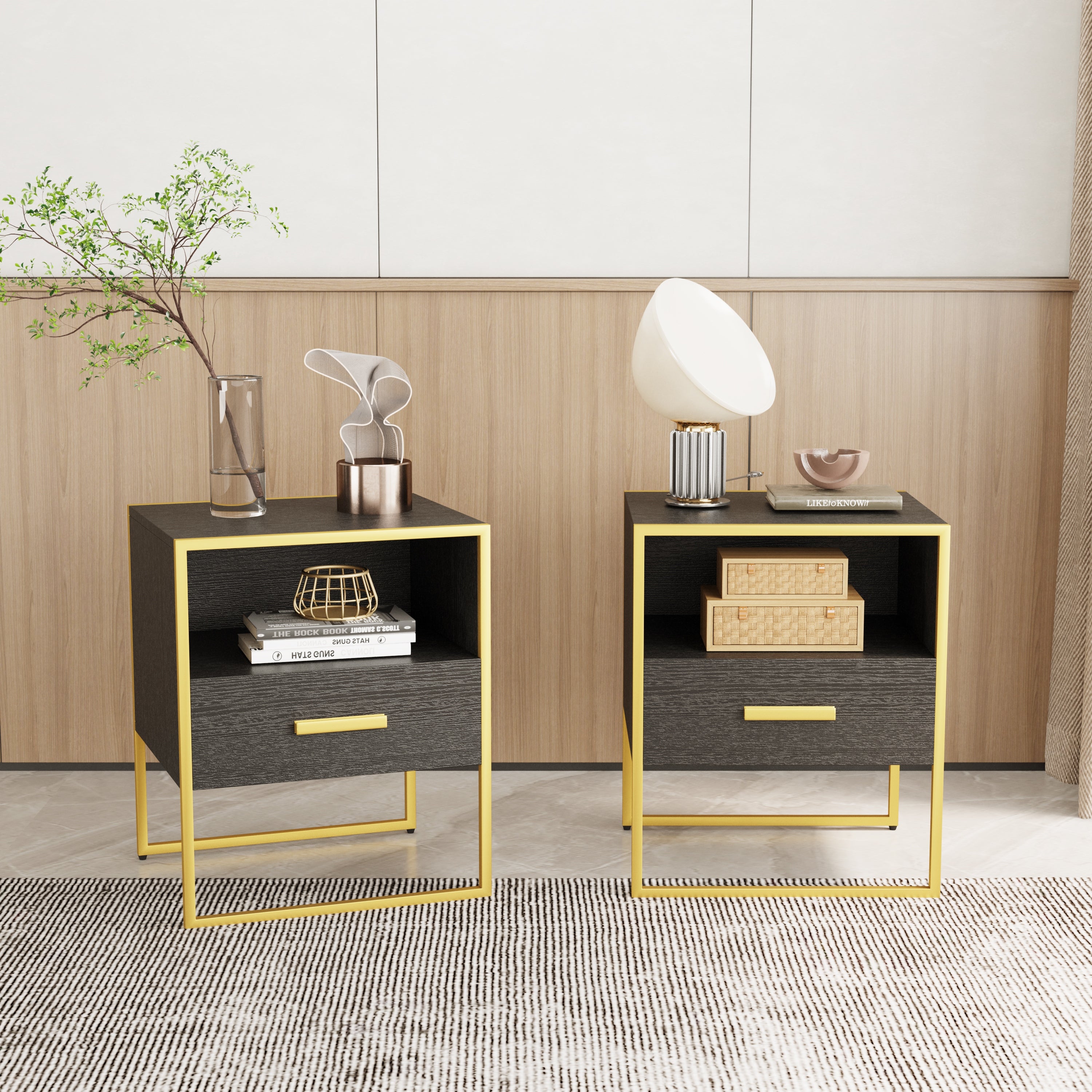 Modern Nightstand with 1Drawers