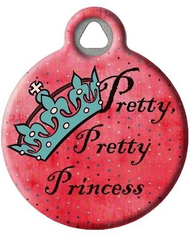 Dog Tag Art Pretty Princess Personalized Dog and Cat ID Tag