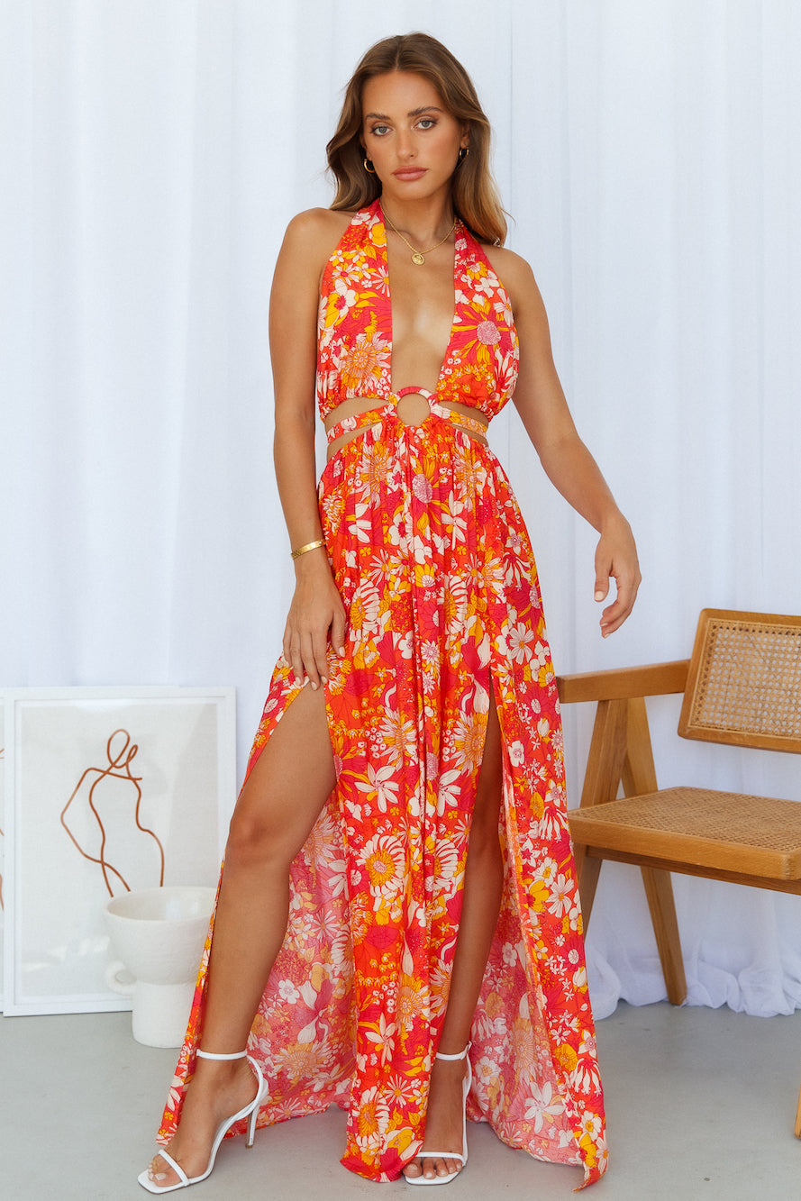 No Cares Maxi Dress Orange