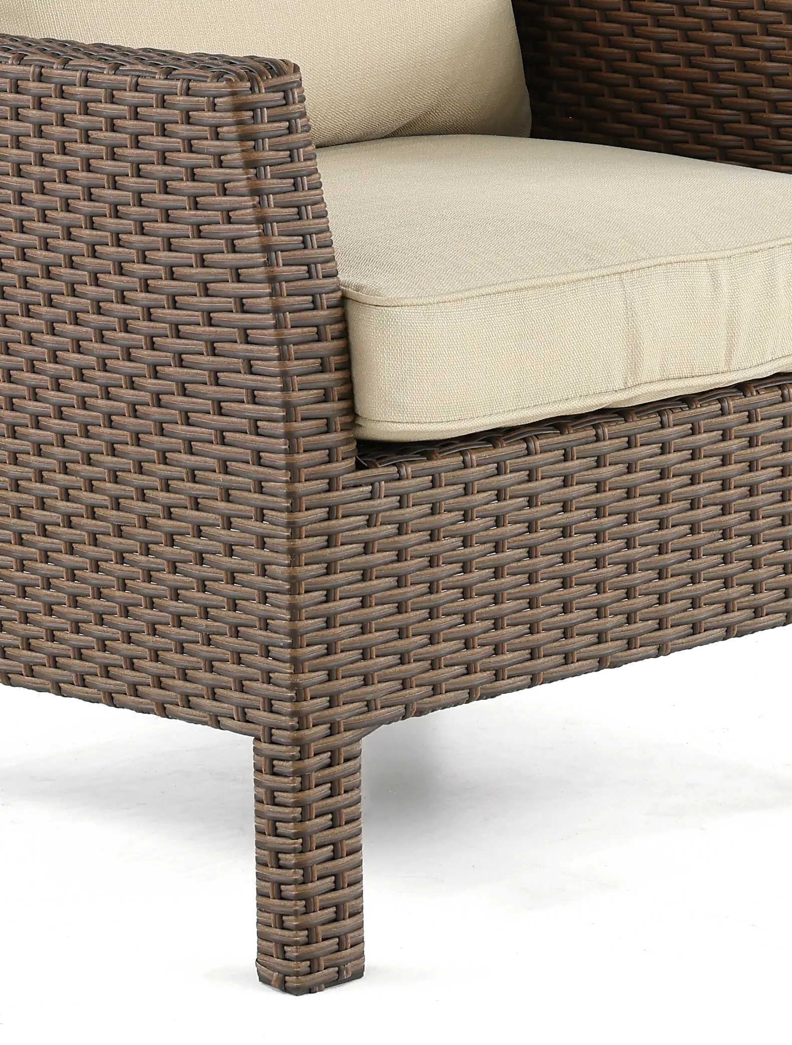 Arcadia Wicker Patio Chair with Linen Cushion