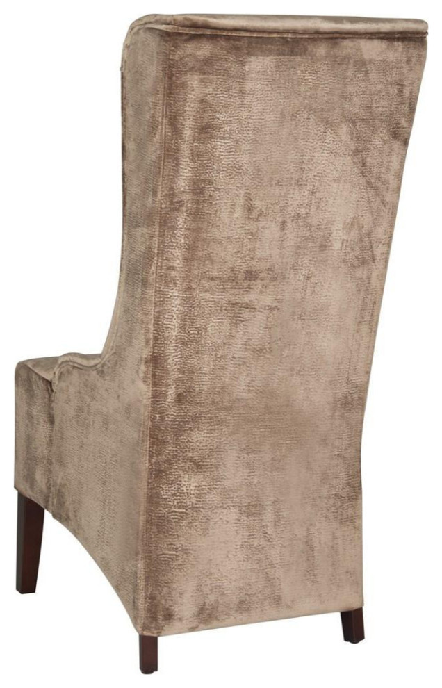 Lauren 20  x27 x27Velvet Dining Chair  Set of 2  Dark Champagne/Cherry Mahogany   Transitional   Dining Chairs   by Rustic Home Furniture Deco  Houzz