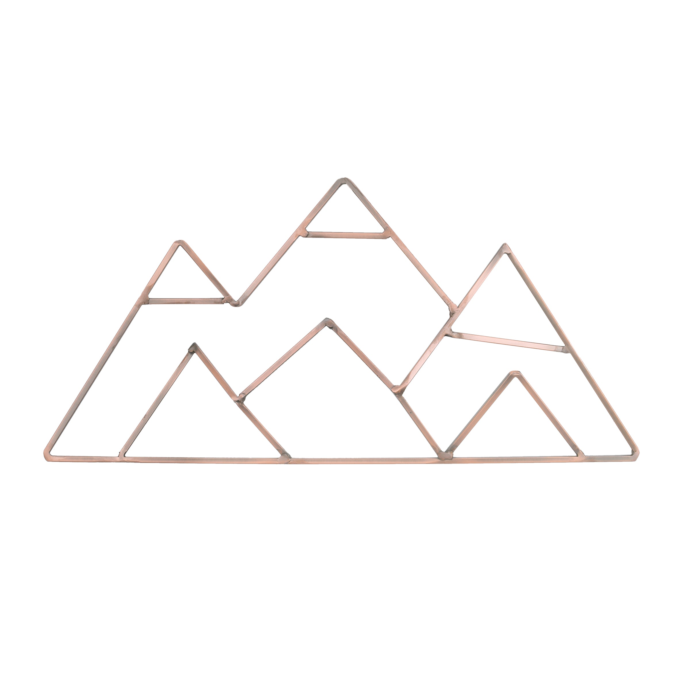 NoJo Mountain Shaped Wire Wall Decor， Copper Finish