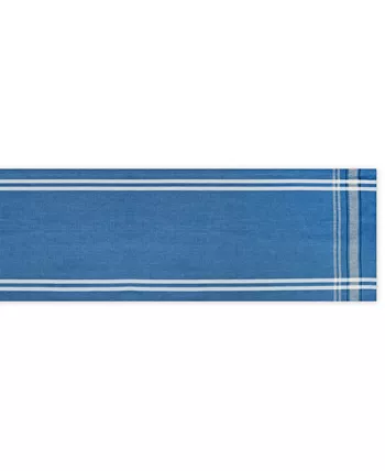 Design Imports Chambray French Stripe Table Runner 14 x 108