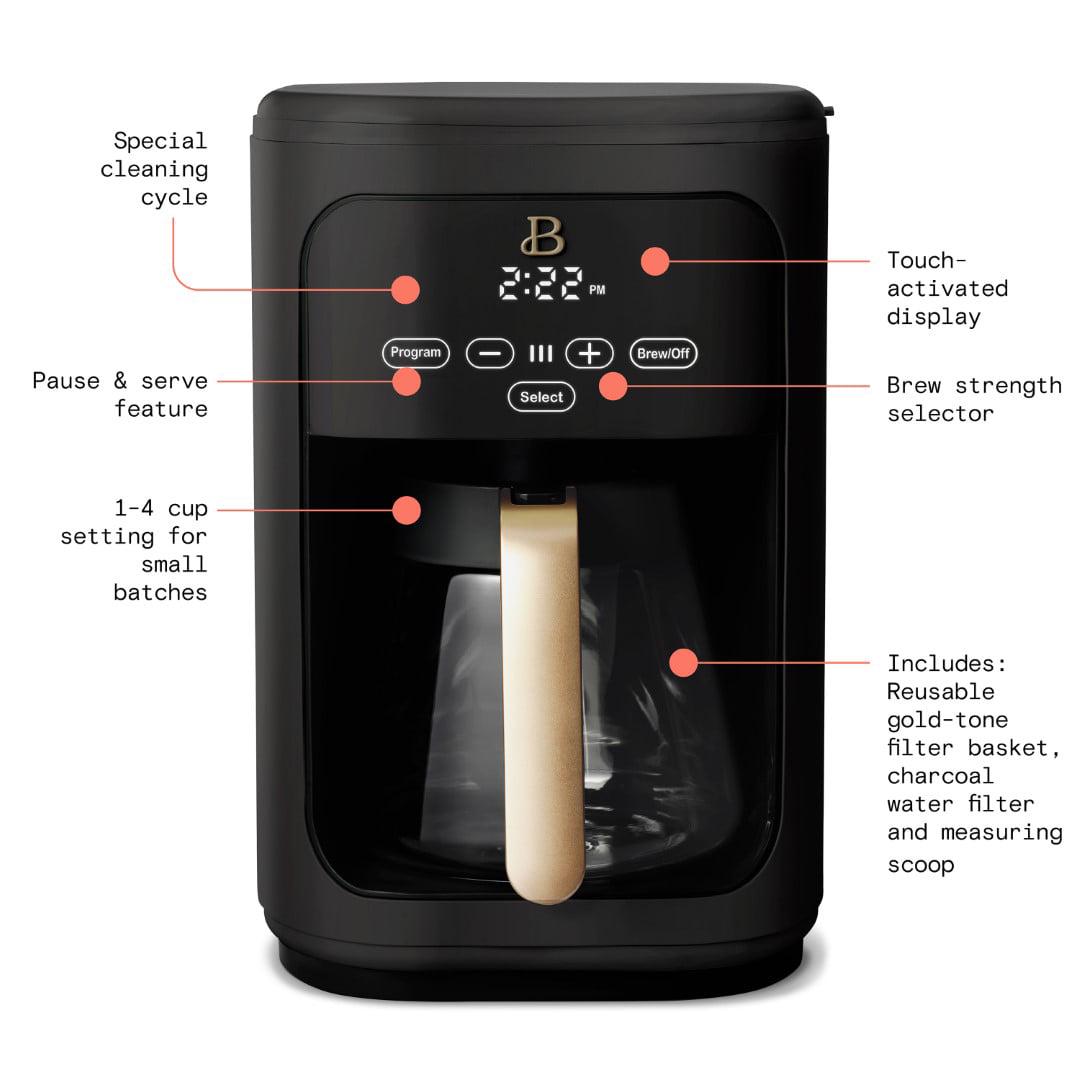 Beautiful 14 Cup Programmable Touchscreen Coffee Maker Black Sesame by Drew Barrymore  Crowdfused