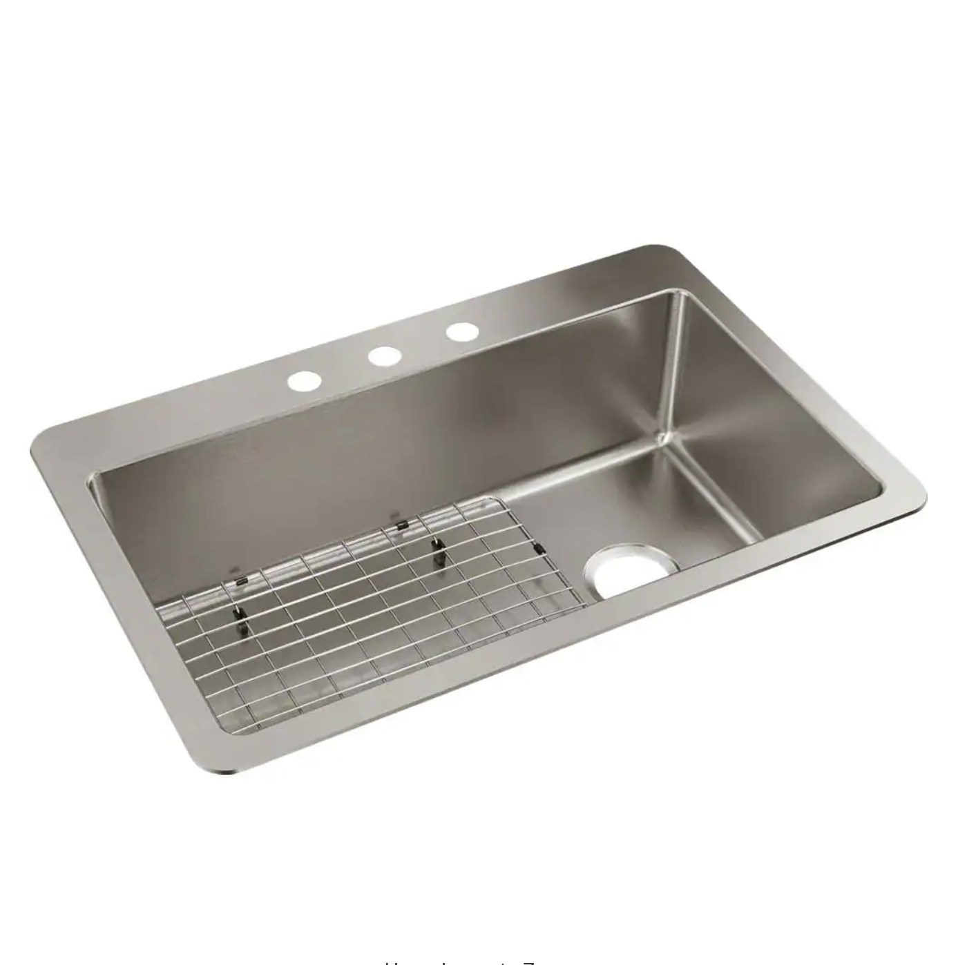 Elkay Avenue Drop-in/Undermount Stainless Steel 33 in. Single Bowl Kitchen Sink with Bottom Grid