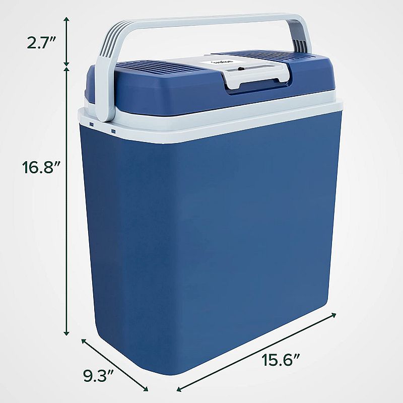 Ivation 24 L Electric Cooler and Warmer Portable Car Fridge with Handle for Camping and Travel