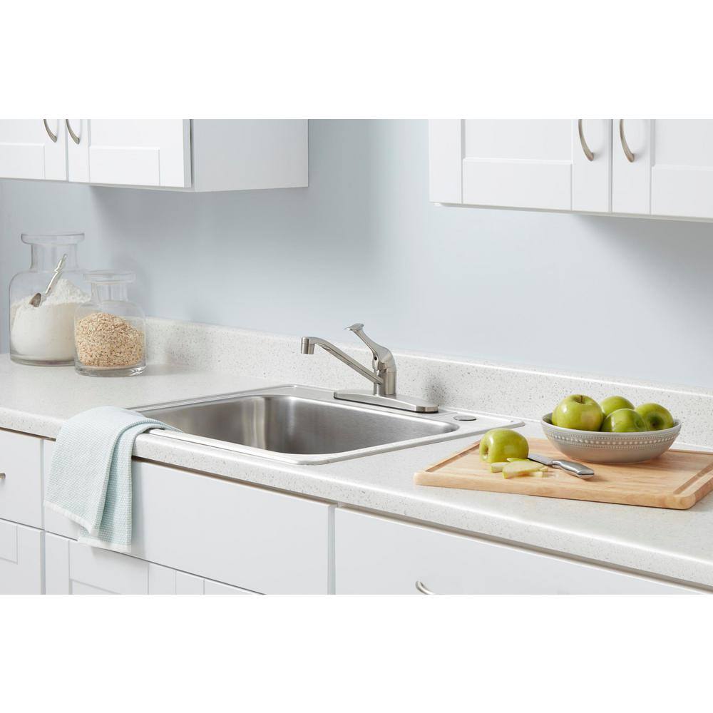 Glacier Bay Single-Handle Standard Kitchen Faucet in Stainless Steel HD67103W-0708D2