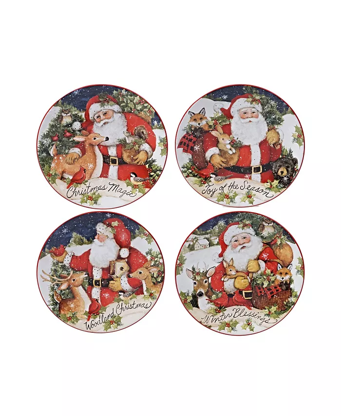 Certified International Magic of Christmas Santa 16 Piece Dinnerware