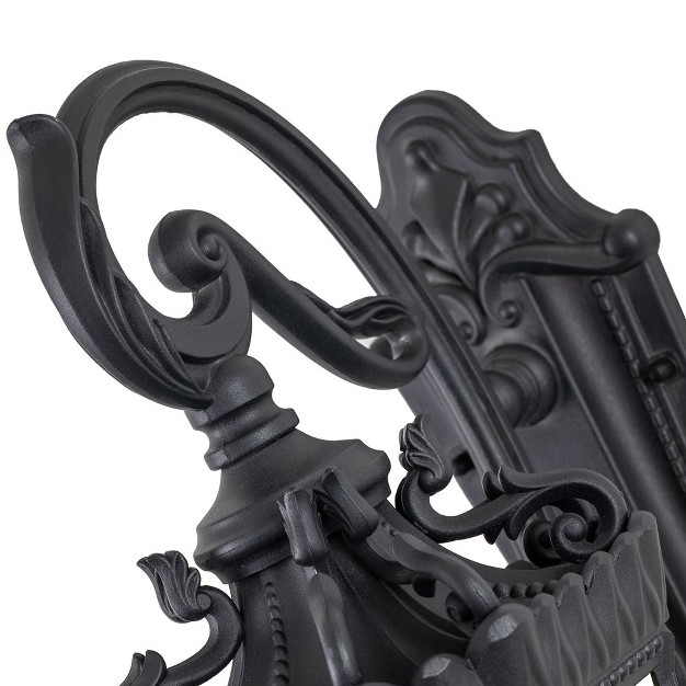 C Cattleya 1 light Matte Black Die cast Aluminum Outdoor Wall Lantern Sconce With Clear Tempered Glass