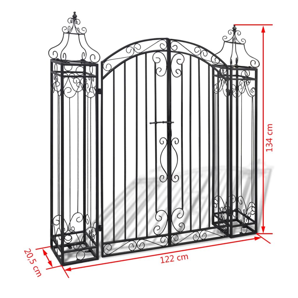 Outdoor Gate Inlife Entryway Archways Garden Arch Wrought Iron 4'x8"x4'5"