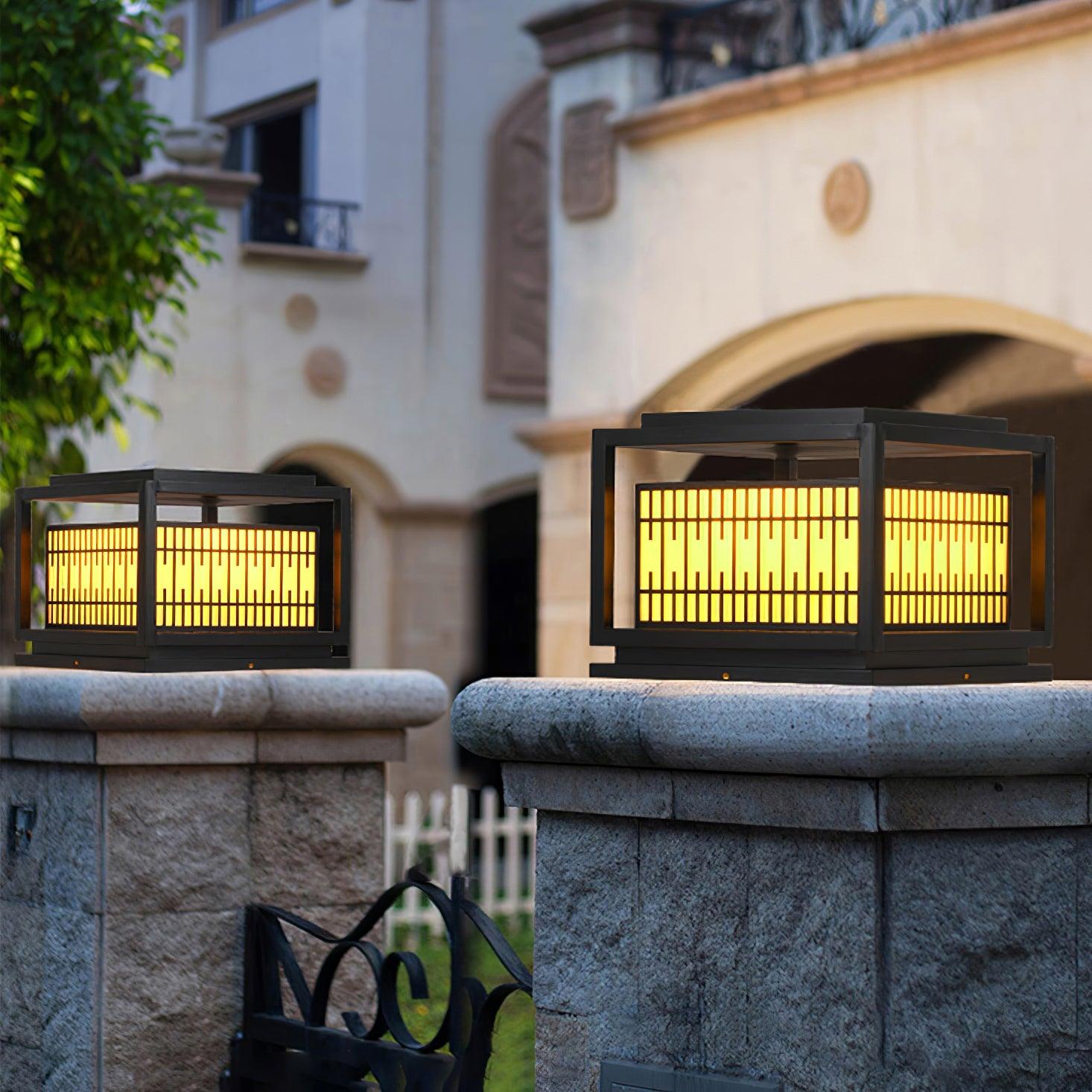 Window Grille Outdoor Post Light