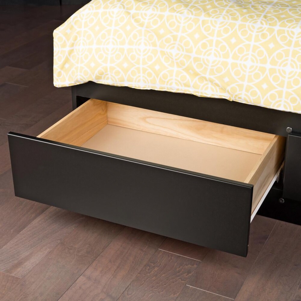 Black King Mate's Platform Storage Bed