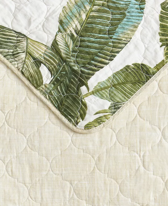 Tommy Bahama Home Tommy Bahama Fiesta Palms Bright Green Reversible 2-Piece Twin Quilt Set